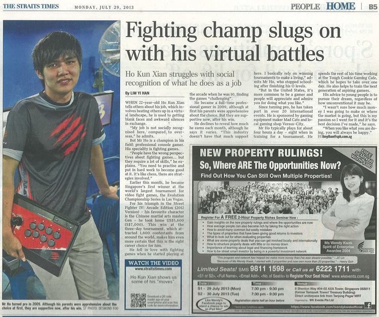 Kun Xian Ho In honour of Ho KunXian The Straits Times 29 July 2013 Cruel