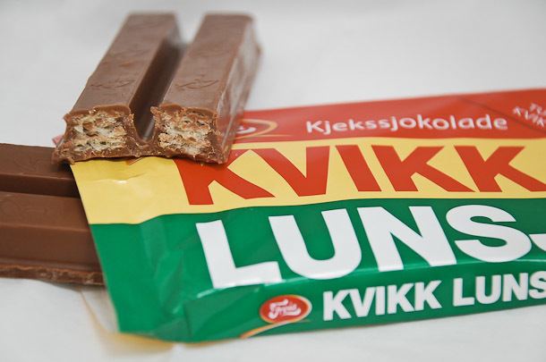 Kvikk Lunsj Kvikk Lunsj chocolate bars Fonts In Use