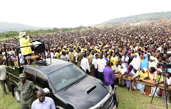 Kyazanga Museveni promises electricity Uganda Elections 2016