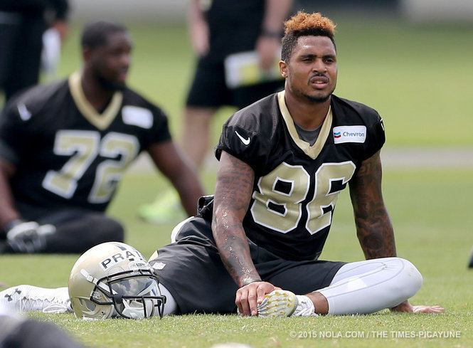 Kyle Prater Kyle Prater Saints OTA39s on June 4 2015 NOLAcom