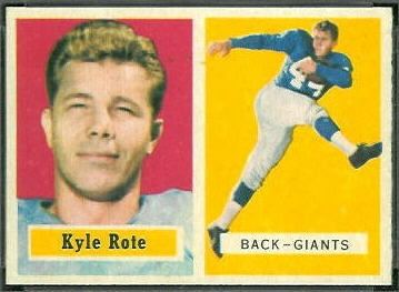 Kyle Rote Kyle Rote 1957 Topps 59 Vintage Football Card Gallery