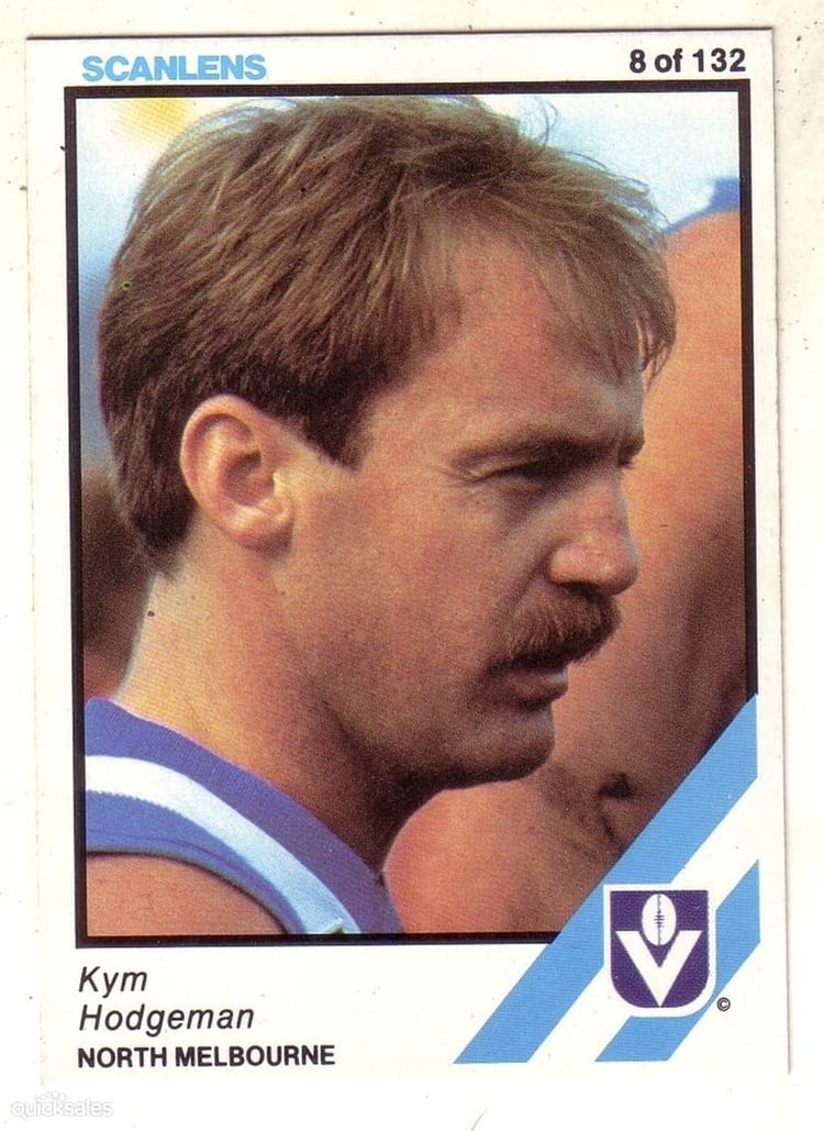 Kym Hodgeman SCANLENS VFL AFL 1984 NTH MELBOURNE KYM HODGEMAN