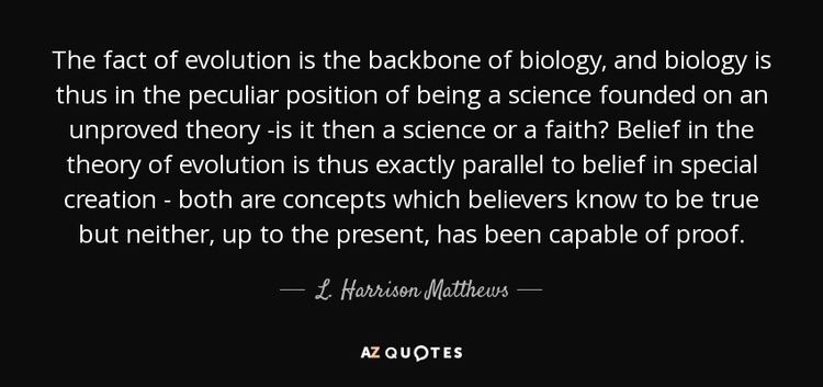 L. Harrison Matthews QUOTES BY L HARRISON MATTHEWS AZ Quotes