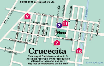 La Crucecita, Oaxaca Crucecita Map MexicoOnLine