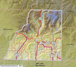La Plata County, Colorado wwwallendurangocomcountylaplatamap314jpg