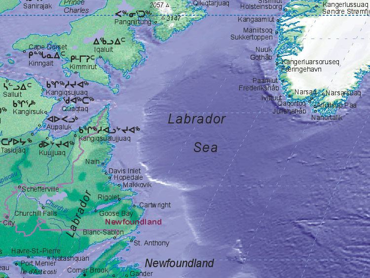 Labrador Sea Map of Labrador Sea