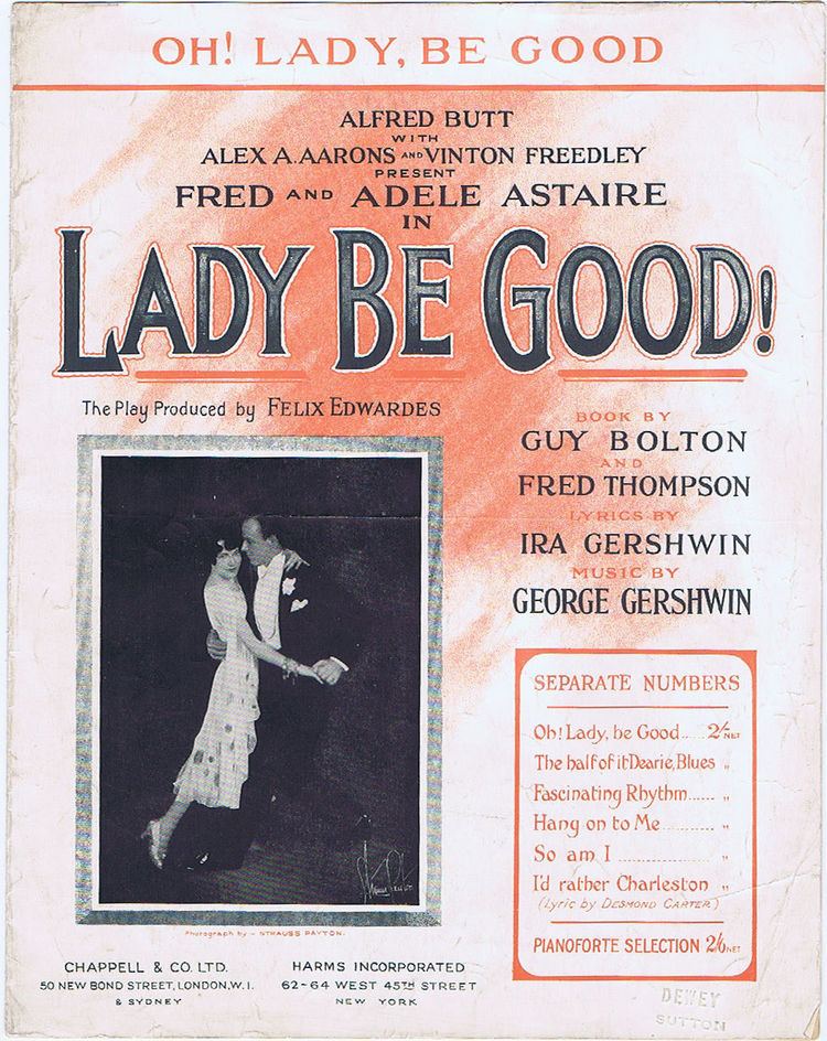 Lady, Be Good (musical) lady be good THAT39S ENTERTAINMENT