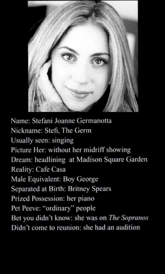 Lady Gaga Stefani Joanne Angelina Germanotta 3 Artists that inspire