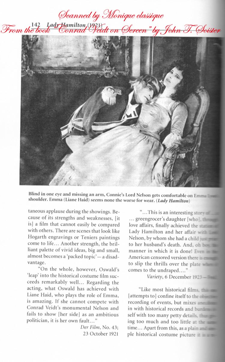 Lady Hamilton (1921 film) Lady Hamilton 1921 Conrad Veidt Forever