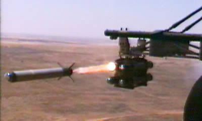 LAHAT Lahat laser guided missile on Hunter UAV