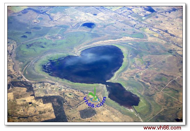Lake Mokoan Aerial image of Lake Mokoan large format print made to order
