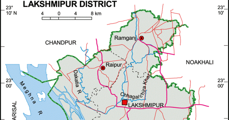 Lakshmipur District Maps of Bangladesh Political Map of Lakshmiput District