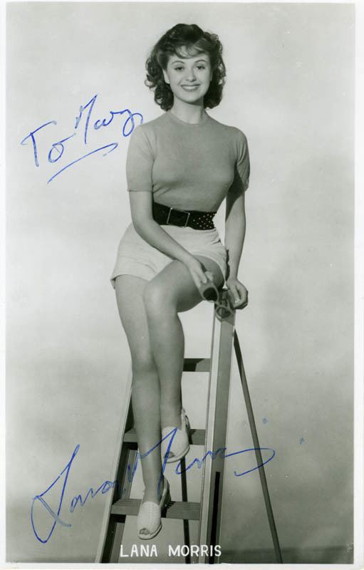 Lana Morris Lana Morris Inscribed Picture Postcard Signed Autographs