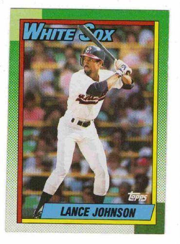 Lance Johnson CHICAGO WHITE SOX Lance Johnson 587 TOPPS 1990 Baseball Trading Card