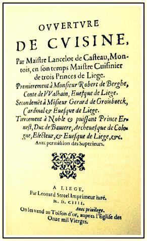 Lancelot de Casteau Sabor de Espaa II SOBRE LAS TARTOUFLES DE LANCELOT DE CASTEAU