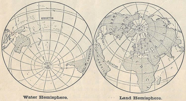 Land and water hemispheres Geography Educational Image and Map Gallery Student Handouts