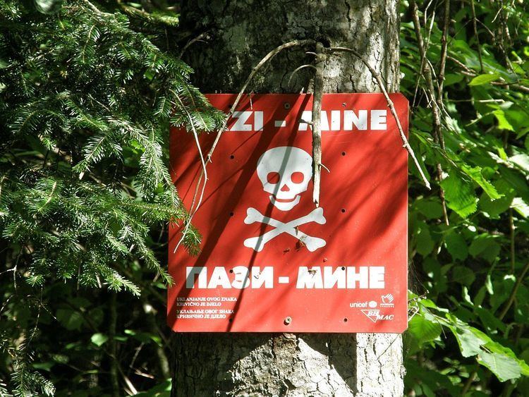 Land mine contamination in Bosnia and Herzegovina