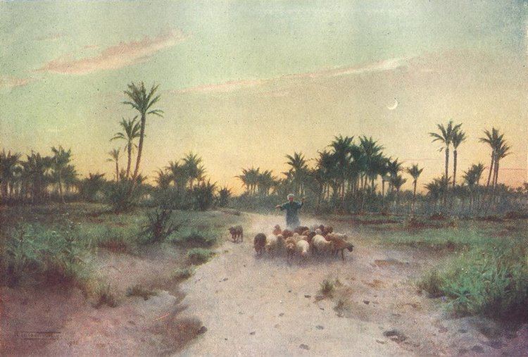 Land of Goshen EGYPT Land of GoshenEvening antique print 1912