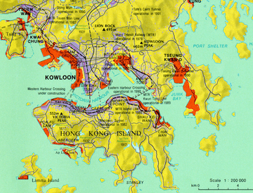 Land reclamation in Hong Kong Land reclamation in Hong Kong 18411996 map The Industrial History