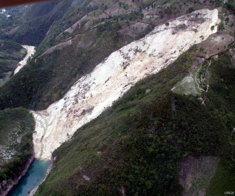 Landslide dam Landslide Dam Due to the Haiti Earthquaketriggered Landslides
