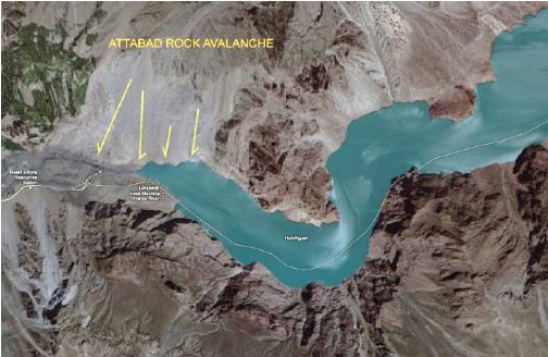 Landslide dam Aerial view of Attabad Landslide Dam The lake surface Figure 6