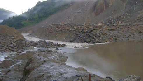 Landslide dam The Sunkoshi landslide dam breach The Landslide Blog AGU Blogosphere