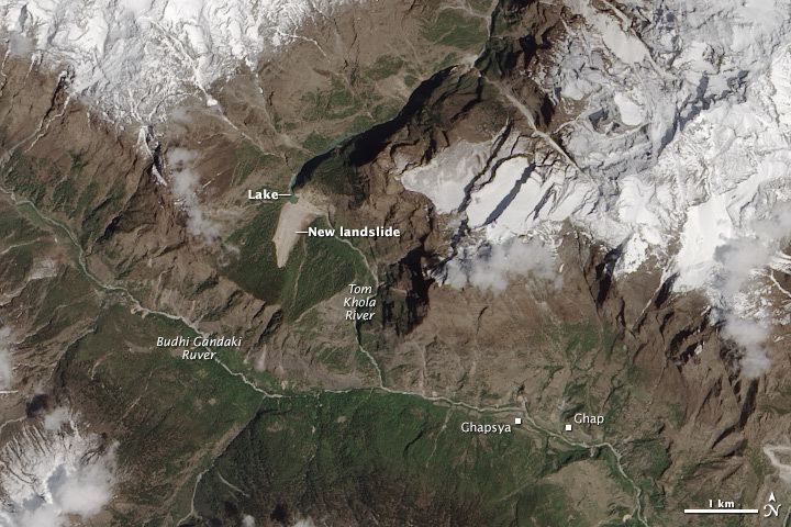 Landslide dam Landslide Dams the Tom Khola Natural Hazards