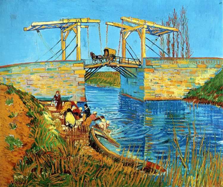Langlois Bridge at Arles The Langlois Bridge at Arles with Women Washing 1888 Vincent van