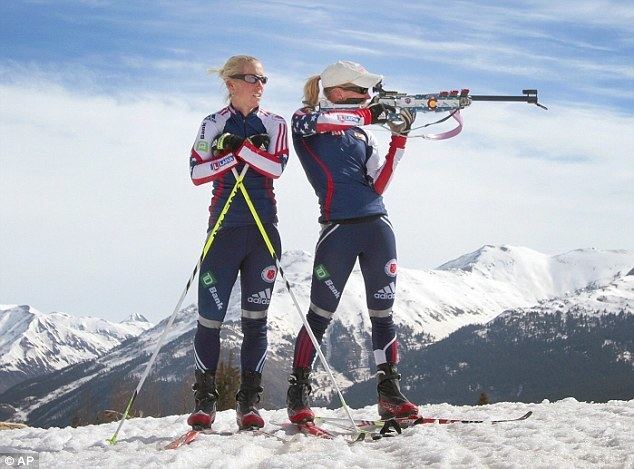 Lanny Barnes Biathalete Lanny Barnes competes for twin sister Tracey who gave her