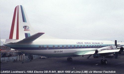 LANSA Flight 508 Lockheed L188A Electra OBR941 Lansa Flight 508 Koepcke flew on