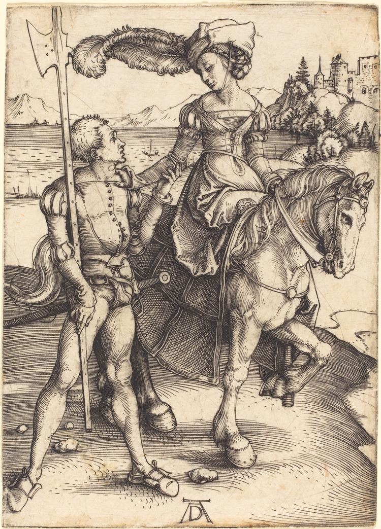Lansquenet FileAlbrecht Drer Lady on Horseback and the Lansquenet NGA