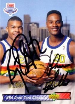 LaPhonso Ellis Bryant Stith LaPhonso Ellis autographed Denver Nuggets 199293
