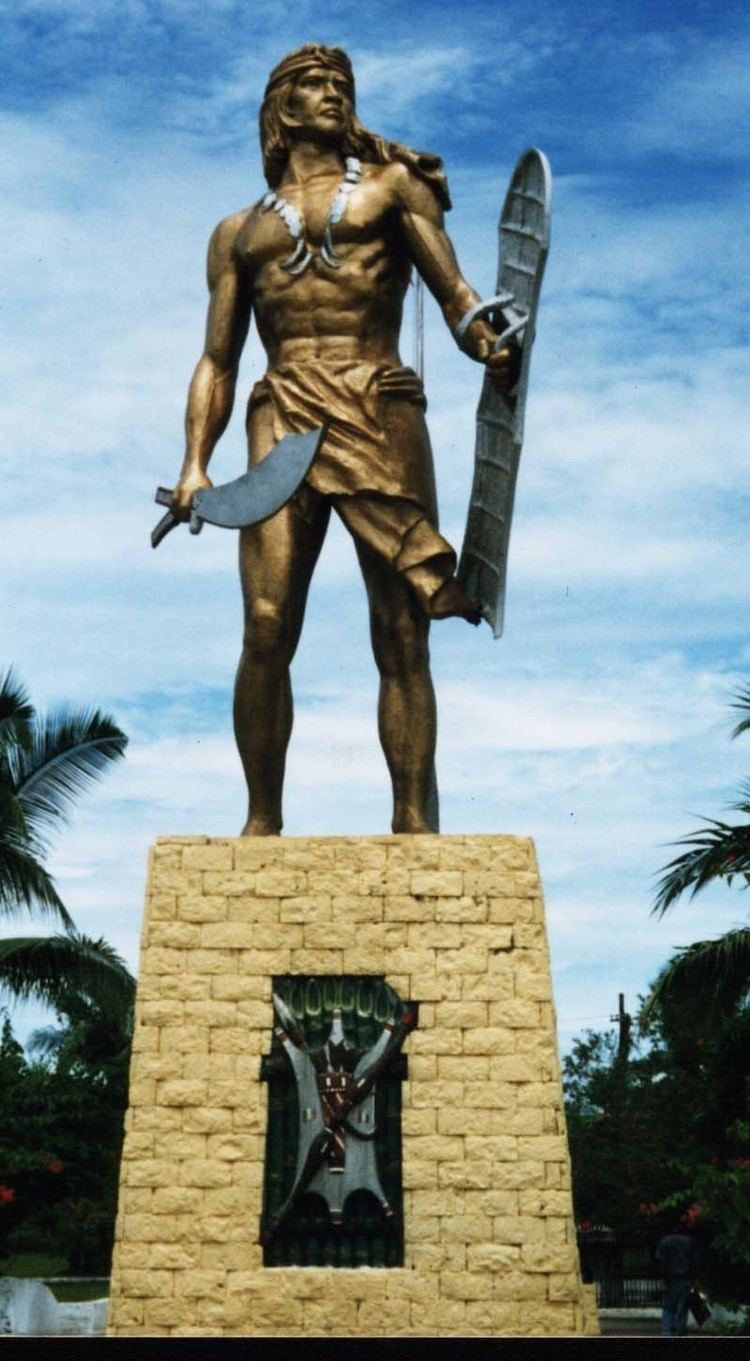 The bronze monument of Lapu-lapu at Mactan Shrine