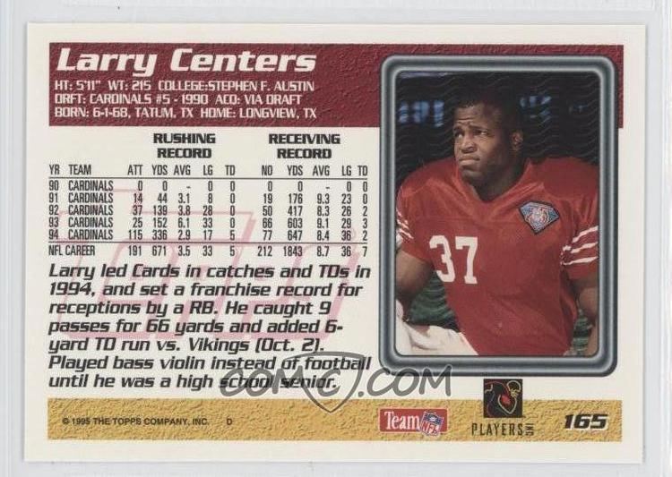 Larry Centers 1995 Topps Carolina Panthers Special Inaugural Season 165