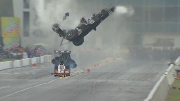 Larry Dixon (dragster driver) Larry Dixon walks away from a spectacular crash in