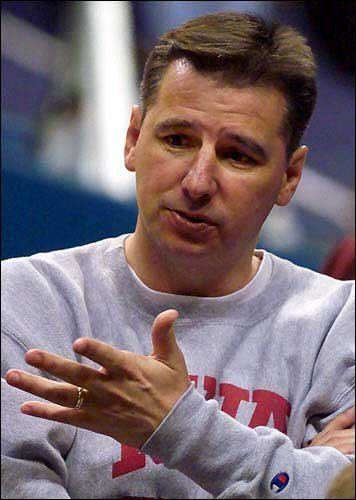 Larry Eustachy Photo Iowa state coach Larry Eustachy watches a practice