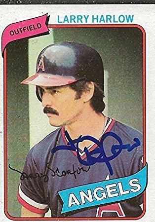 Larry Harlow (baseball) Larry Harlow 1980 Topps Autograph 68 Angels MLB Autographed