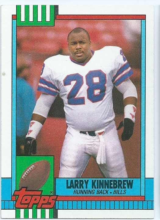 Larry Kinnebrew BUFFALO BILLS Larry Kinnebrew 210 TOPPS 1990 NFL American Football