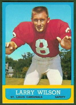 Larry Wilson (American football) Larry Wilson rookie card 1963 Topps 155 Vintage Football Card