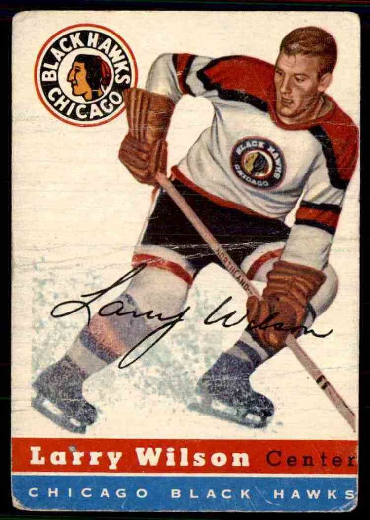 Larry Wilson (ice hockey) 195455 TCG Topps Hockey Larry Wilson 40 on Kronozio