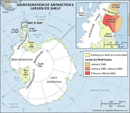 Larsen Ice Shelf Larsen Ice Shelf Antarctica Britannicacom