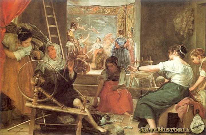 Las Hilanderas (Velázquez) Las Hilanderas La fbula de Aracn Obra ARTEHISTORIA V2