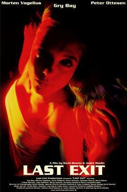 Gry Bay lying on the floor while wearing a sleeveless blouse in the movie poster of the 2003 film, Last Exit