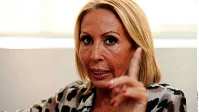 Laura Bozzo, host of the Spanish language smash hit Laura, speaks during  a interview in her television studio in Lima, Peru, Sept. 7, 2004. Bozzo is  awaiting trial on charges she took