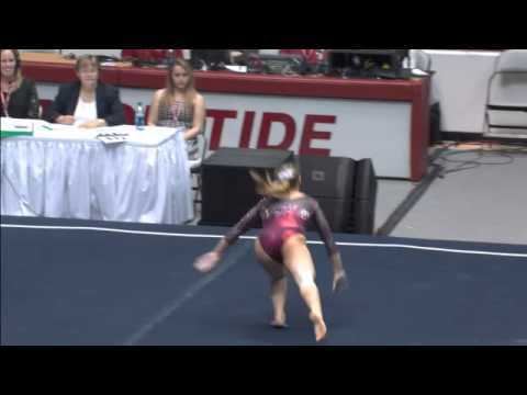 Lauren Beers Alabama Gymnastics Lauren Beers on the Floor Exercise against