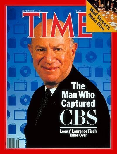 Laurence Tisch TIME Magazine Cover Laurence Tisch Sep 22 1986