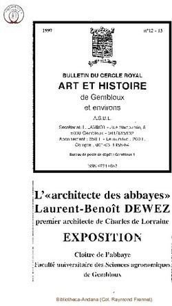 Laurent-Benoît Dewez Larchitecte des abbayes LaurentBenot Dewez Bibliotheca Andana