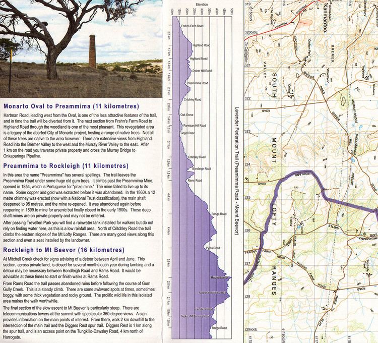 Lavender Federation Trail Lavender Federation Trail Map 1 Murray Bridge to Mount Beevor
