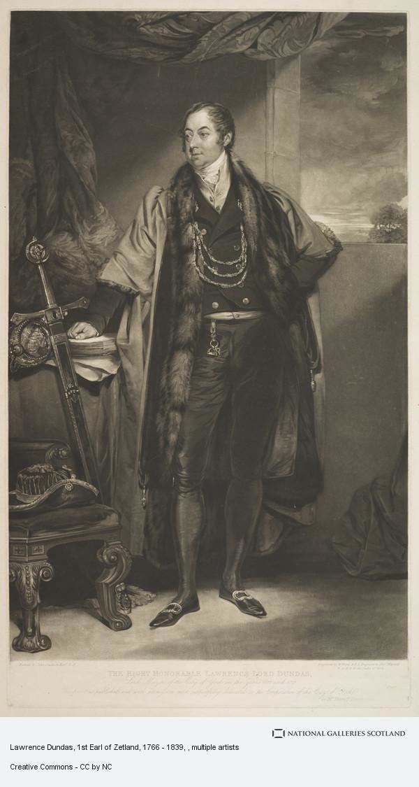 Lawrence Dundas, 1st Earl of Zetland Lawrence Dundas 1st Earl of Zetland 1766 1839 National