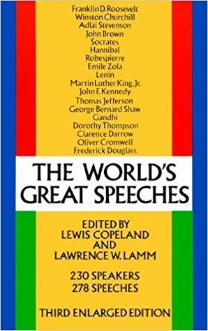 Lawrence Lamm Worlds Great Speeches Lewis Copeland Lawrence Lamm 9780486204680